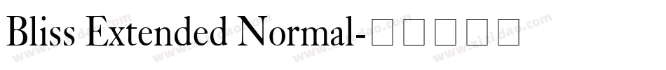 Bliss Extended Normal字体转换